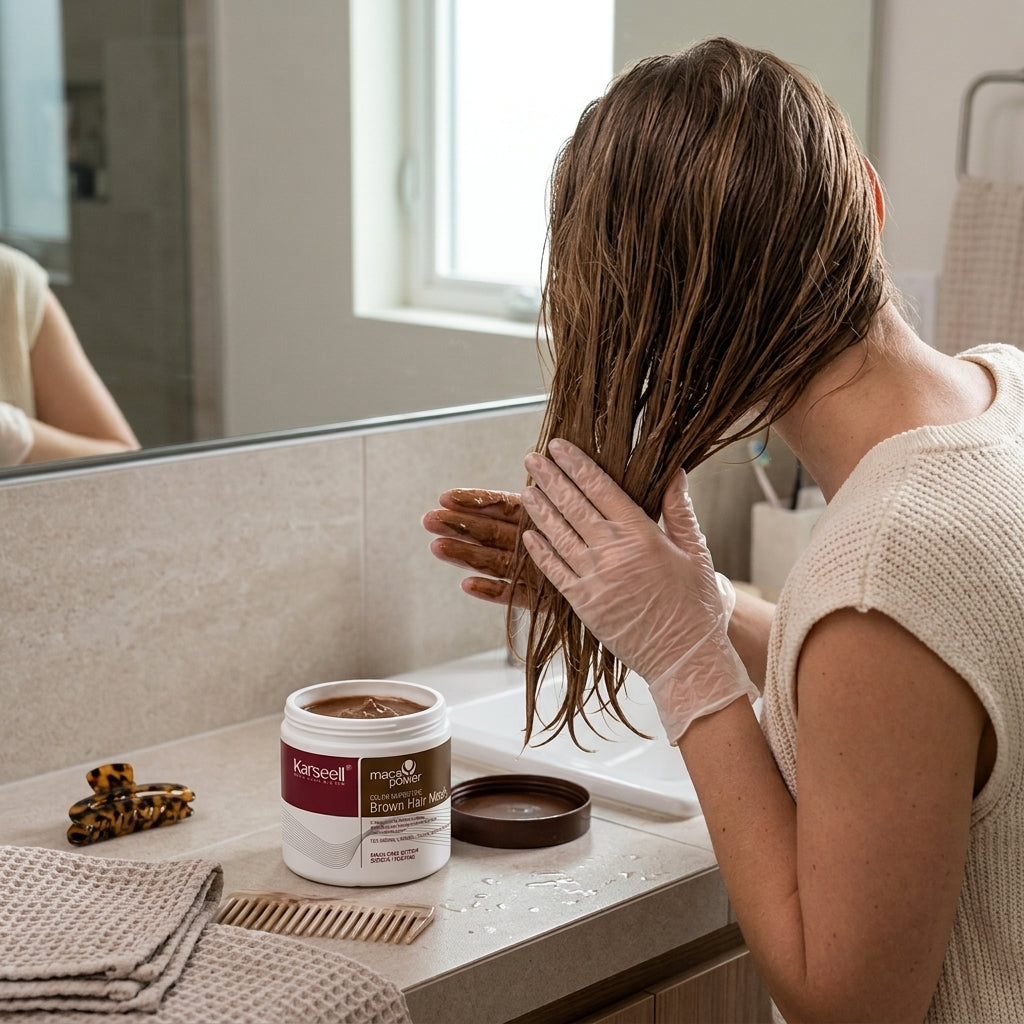 COLOR DEPOSITING BROWN HAIR MASK